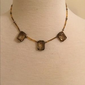 Faux topaz necklace